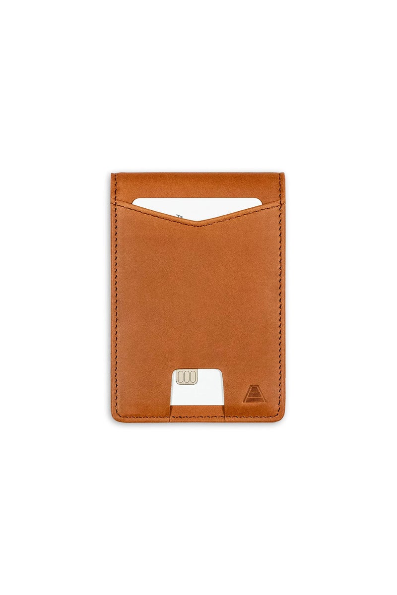 Andar Leather Slim RFID Blocking Minimalist Bifold Wallet with Money Clip made of Full Grain Leather - The Ranger (Tan) - Image 1